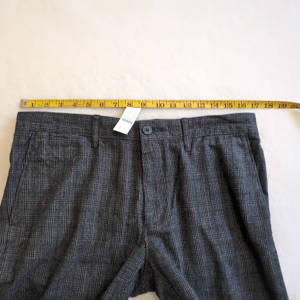 New J Crew 484 Slim Fit Pants Mens 32x30 Grey Glen Plaid Stretch Cotton Trousers - Picture 7 of 9